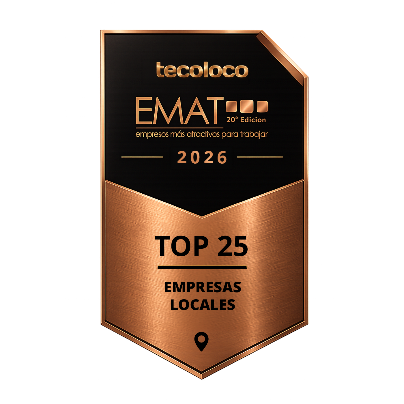 Sello Tecoloco EMAT 2026 — Top 25, Empresas Locales