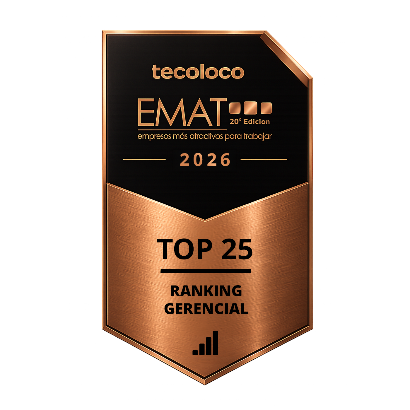 Sello Tecoloco EMAT 2026 — Top 25, Ranking Gerencial