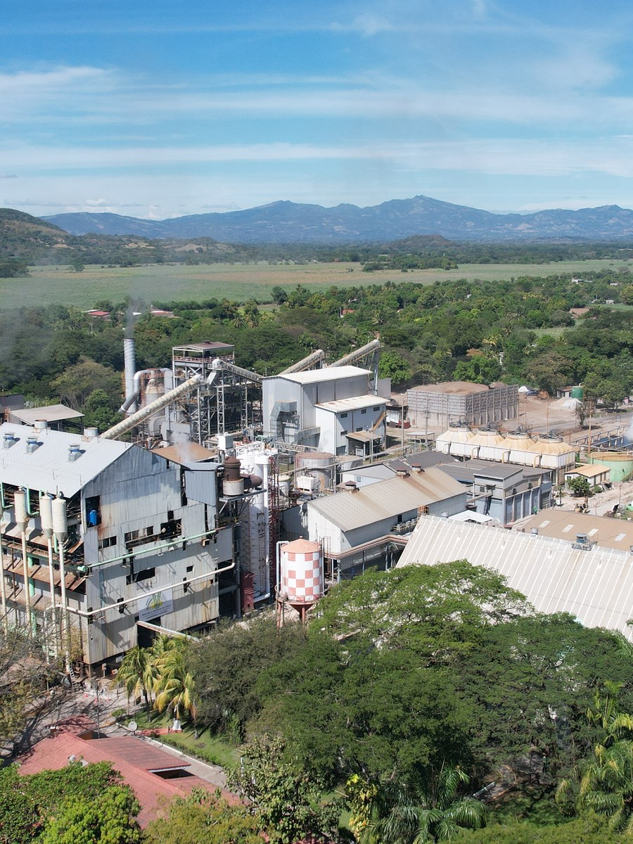 Vista aérea actual de la planta industrial de Ingenio La Cabaña